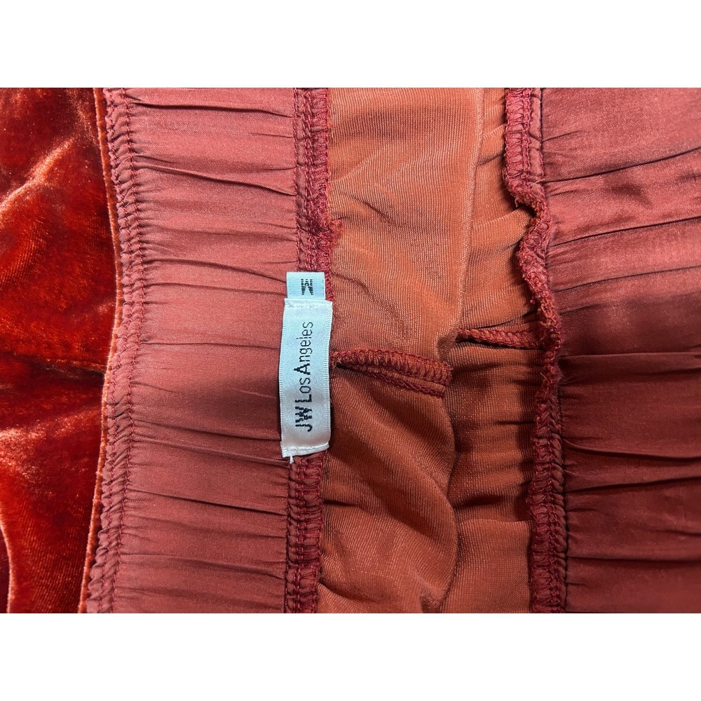 Johnny Was JWLosAngeles Velvet Joggers Orange Silk Blend‎ Embroidered Medium - Picture 4 of 6